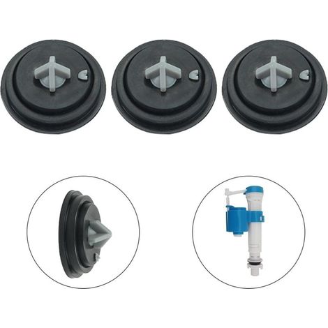 Joint de membrane de valve 3 pièces, membrane de valve flottante, joint de membrane de valve, joint de membrane à entrée latérale pour l'entretien de la chasse d'eau des toilettes (1/5)