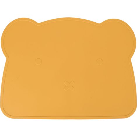 Tapis en Silicone Épais Anti-Dérapant pour Table - Isolation Thermique, Design Ours, Idéal Maison/Hôtel/Restaurant (Jaune) (1/5)