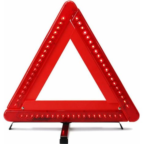 Triangle d'avertissement Pliable LED Sécurité Voiture/Bord de la Route Réfléchissant Triangle D'urgence Réflecteur Clignotant(4038cm) (1/5)
