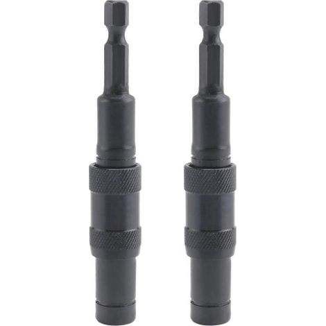 Lot de 2 porte-embouts pivotantsembout de perçage magnétique à tige hexagonale 1/4 pouceporte-embout à verrouillage rapide (noir) (1/5)