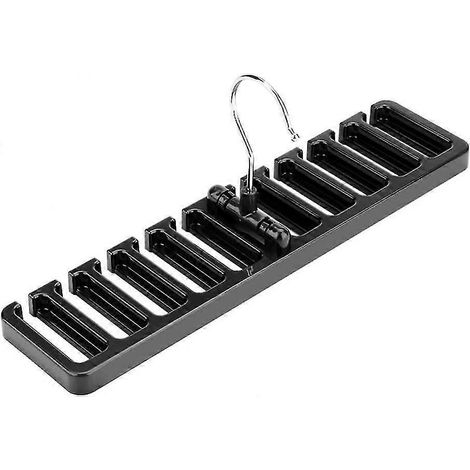 Organisateur porte-cravates, ceintures et foulards à 10 emplacements, en plastique robuste, gain de place pour placard et penderie (1/5)