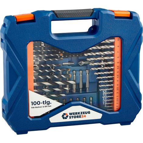 WS24 Punte  TIN e  set punte  100 pz.  in valigetta  plastica -  WS24-100098 (1/3)