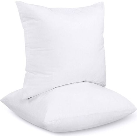 Lot de 2Bedding Coussins de Garnissage 40 x 40 cm , Coussin à Recouvrir, Oreillers Intérieur, Rembourrage Coussins,Housse en Mélange de Polyester (Blanc) (1/4)