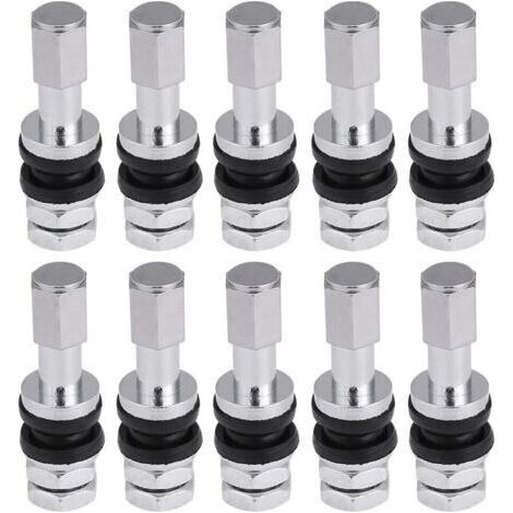 Tige de Valve de Pneu, 10pcs TR43E Métal Camion de Voiture Moto Tubeless Tire Tire Valve Tiges avec Capuchon de poussière (1/5)