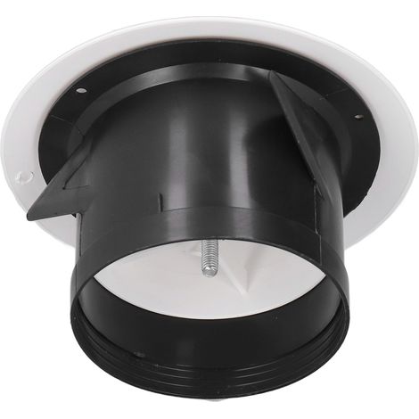 Bouche d'aération ronde réglable ABS murale flexible gain de place pour salle de bain bibliothèque 10cm (1/5)