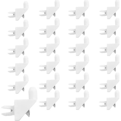 24 pièces Support Étagère Blanc avec 24 Vis Compatible avec IKEA PAX KOMPLEMENT Rechange Taquet étagère Fixation Cheville Pour Armoire De Cuisine, Bibliothèque, Armoire, Armoire De Meubles (1/5)
