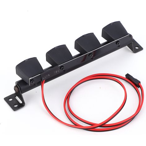 Barre lumineuse LED pour toit de voiture RC Crawler à l'échelle 1/10, compatible avec TRX4 90046 SCX10. (1/5)