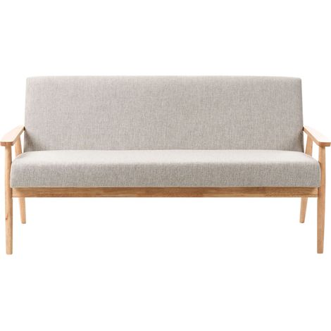Sofa 3 Seater ESRUM Fabric Light Brown/ Grey (1/5)