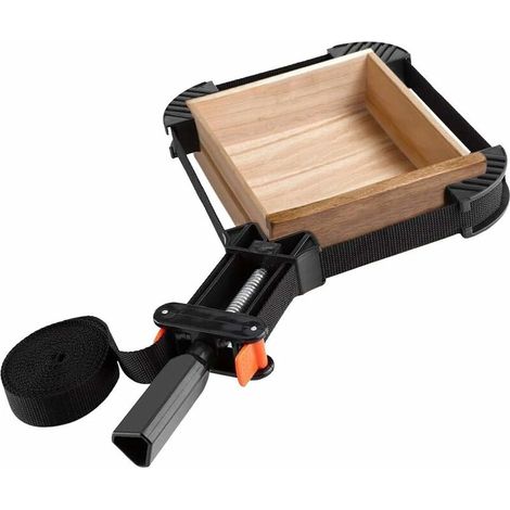 Adjustable Corner Clamp, 4 Jaw Adjustable Corner Clamp, Woodworking Tool with Frame Holder for Straps 90 Degree Adjustable Quick Tension Ratchet Fasteners (1/5)