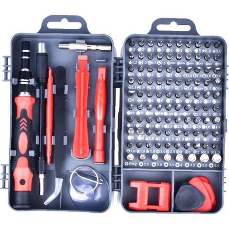 Kit de tournevis multifonction de précision 115 en 1 avec embouts de tour et outils de réparation de téléphones (1/5)
