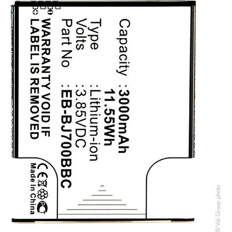 NX - Batterie téléphone, smartphone, GSM pour Samsung 3.85V 3000mAh - EB-BJ700BBCEB-BJ7