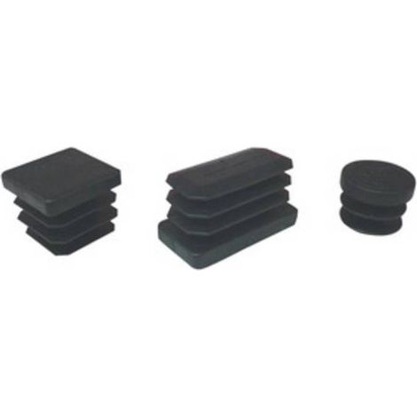 250 x PUNTALE ALETTATO TONDO 22 MM PLASTICA NERO