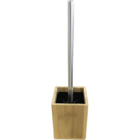 Porte-brosse WC bambou 10cm de diamètre, 37cm de hauteur Garniture WC, sur pied