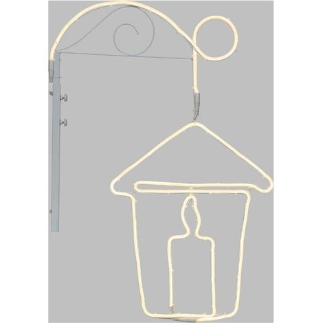 Decorazione natalizia sagoma lanterna con supporto muro (1/4)
