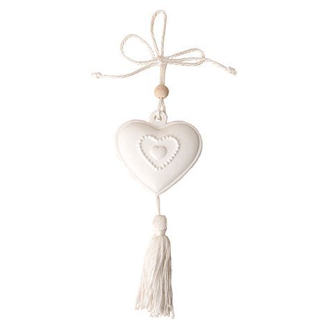 Etm Gesso Ricco Cuore Bianco 25cm Decorazione (1/2)
