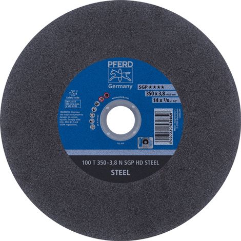 PFERD Stationäre Trennscheibe T 350x3,8x40mm weich HD STEEL für Stahl 100m/s (1/5)