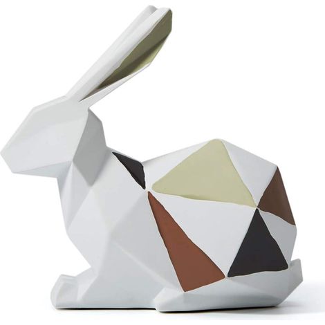 Statue Lapin Art Décoratif Sculpture Animaux Résine Cadeau 15cm Figurine (1/5)