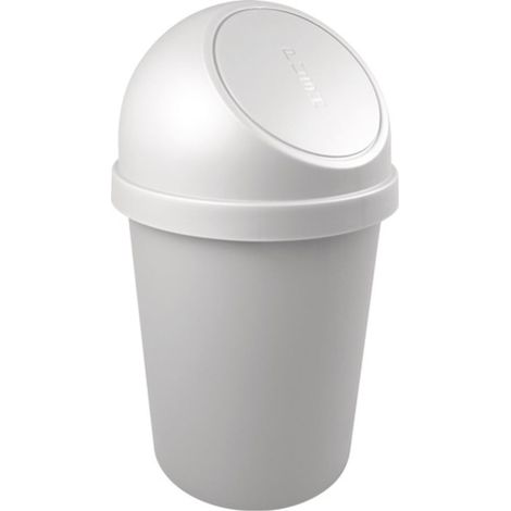 Poubelle H700xØ403mm 45l gris clair (1/4)