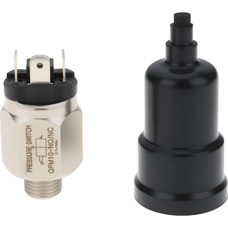 Pressostat d'air réglable QPM10-NO/NC filetage 1/4" pour automatisation industrielle et équipement mécanique, 0,1-1 MPa (1/5)