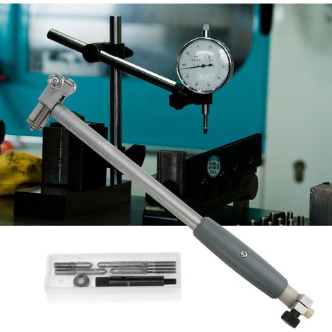 1 tige de mesure d'alésage à cadran haute précision en alliage d'aluminium avec 4 têtes latérales 50-160 mm (1/5)