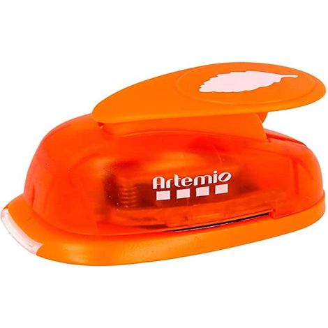 Artemio Perforatore a Leva Grande, Foglia 1" 1, Arancione, 8.5 x 5 x 12 cm