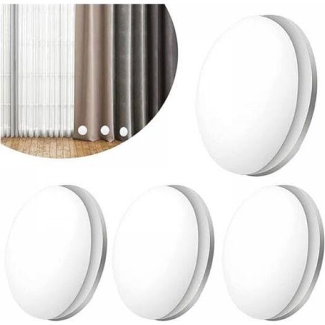 Paar magnetische Duschvorhanggewichte, feste Duschvorhanggewichte mit Magnet, wasserdicht für Vorhänge, Tischdecken, Duschvorhänge (weiß)