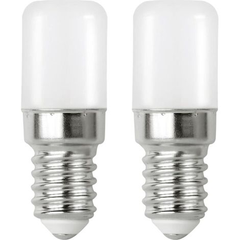 2er-Pack E14 2W LED-Lampen, Ersatz für 20W Halogenlampen für Kühlschränke, Kaltweiß 6000K, Gefrierschrank- und Dunstabzugshauben-LED-Lampen E14 SES Small Edison, flimmerfrei, nicht dimmbar