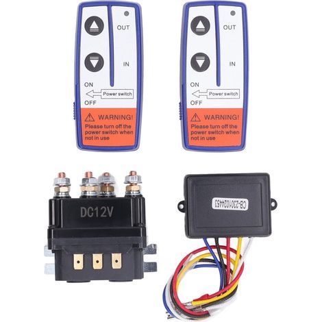 Kit de relé para cabrestante de 12 V y 250 A con interruptor contactor de relé de control remoto para vehículos industriales. (1/5)