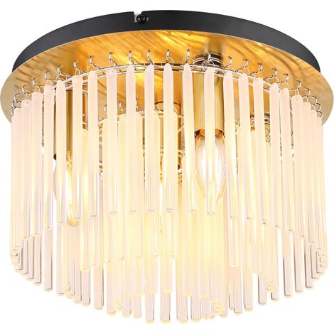 Globo - plafón - GORLEY - dorado - vidrio - Ø 32cm - E14 -