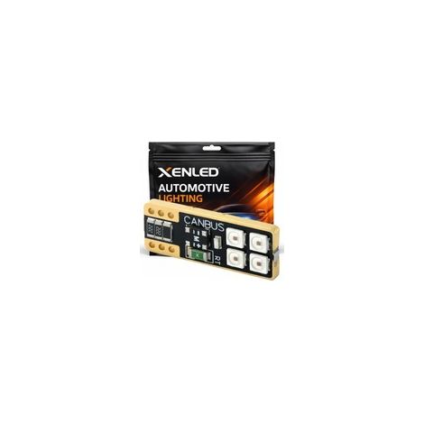 1 x AMPOULE W5W 4-LED BLEU Super Canbus 53Lms XENLED (1/5)