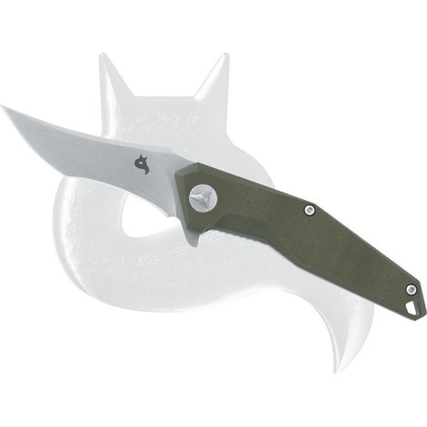 Black Fox Kravi pliant couteau vert G10 Handle Stone Washed Waked Blade (1/2)