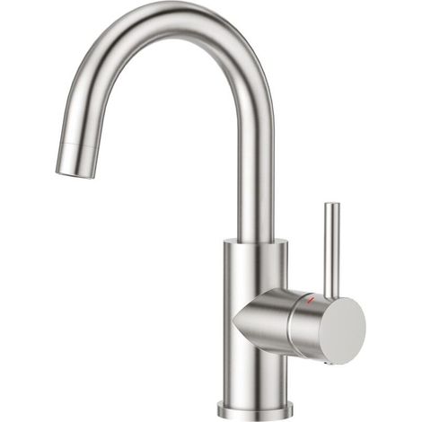 Waschbeckenarmatur aus gebürstetem Nickel, 360-Grad-Schwenk-Mischbatterie für die Küche (1/4)