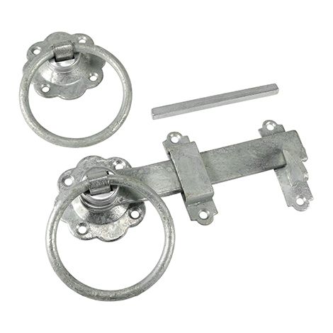 TIMCO Ring Gate Latch Plain Hot Dipped Galvanised - 6"