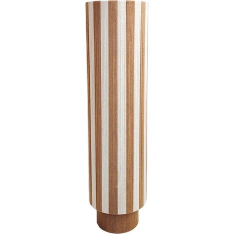 Lámpara de pie de cuerda a rayas beige y blanco 106 cm (1/4)