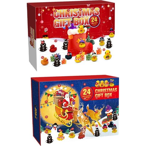 Blindbox mit Adventskalender für Kinder, DIY-Kreativ-Ornamente, Weihnachts-Blindbox, 24-teilig, zweiteiliges Set (1/4)