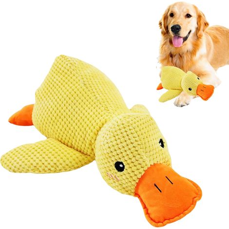 Jouet pour chien canard - 25 x 22 cm - Jouet pour chien - Étoile de patte - Canard - Anti-stress - Durable - Pour chien - Jouet couineur mignon pour chien (1/5)