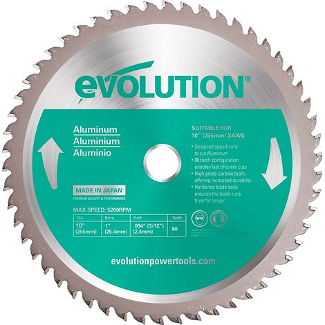 Lama specifica per alluminio D.255mm EVOLUTION (1/3)