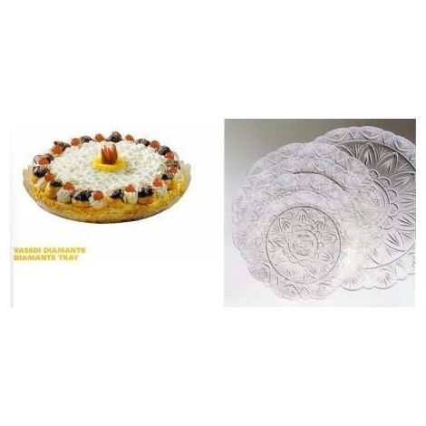 Vassoio diamante 36cm conf.10 pezzi 5735 gp plast vassoio per torta (1/2)