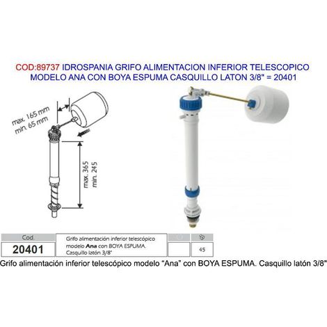 idrospania grifo alimentac.inferior ana boya espuma 3-8  20401