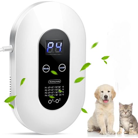 El desodorizador de ozono elimina eficazmente los olores, desodoriza el 99% de la arena para gatos e incluye un generador de iones de aire. (1/4)