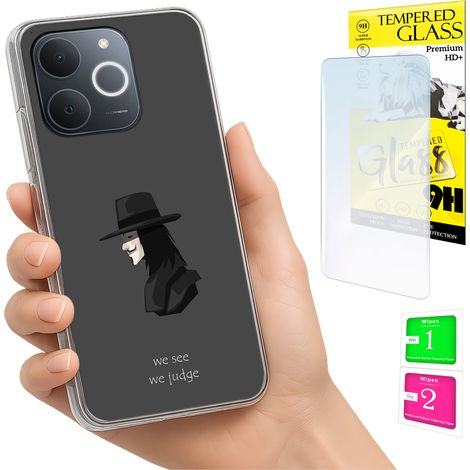 Funda para Realme Note 70T con cubierta trasera y cristal 9H. (1/5)