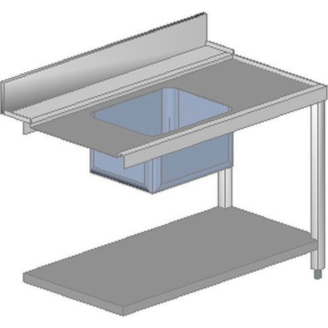 Table d'Entrée Droite avec Evier 120 cm - AFI Collin Lucy