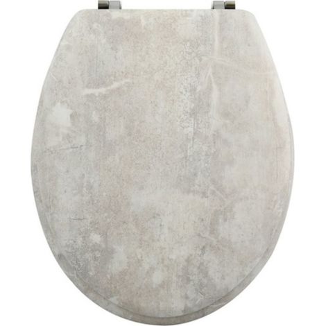 Abattant wc MDF Gris - Charnières Inox MSV