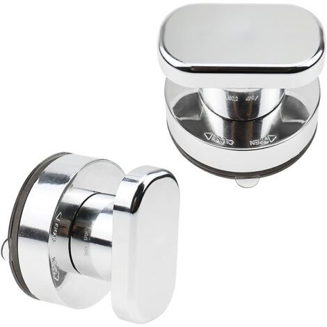 Poignée d'aspiration pour Porte en Verre Douche Forte Ventouse Tiroir Verre Miroir mur Carreaux Poignées - 2pcs (argent)