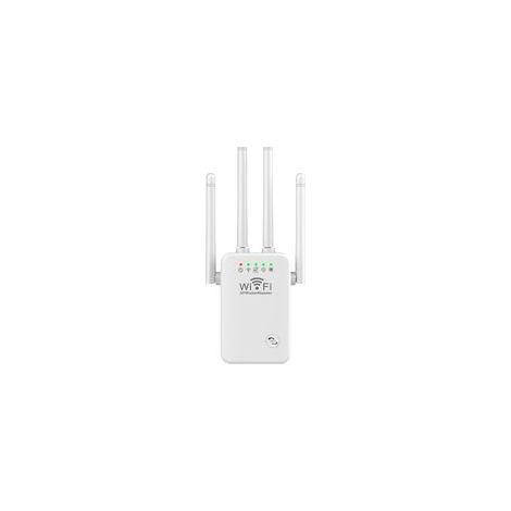 Répéteur WiFi sans fil 4 antennes 2.4G WiFi 300M Extender amplificateur de Signal longue portée blanc