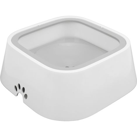 Gamelle flottante pour animaux de compagnie 1 L / 34 oz, grande capacité, anti-éclaboussures, pour chien, utilisation intérieure et extérieure, grise (1/5)