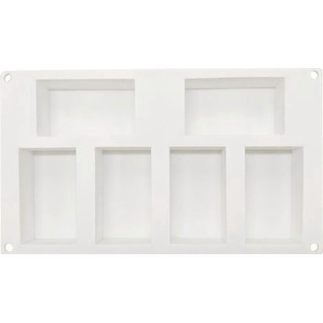 Moule à Savon Rectangulaire pour Chocolat et Biscuits, Moule à Gâteau et Pâte à Sucre (1/4)