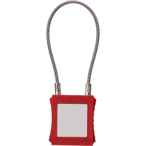 Cadenas de sécurité en acier avec 2 clés pour la maintenance des équipements, avec anse de 85 mm et système de consignation/déconsignation (rouge). (1/5)