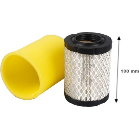 Trade-Shop 2in1 Filter-Set (Luftfilter + Schaumstoff-Filter) kompatibel mit Briggs & Stratton 796032 798911 591583 / Zubehör für Rasentraktor