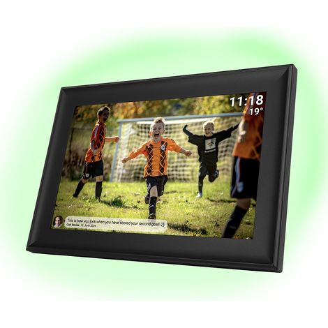 Cornice digitale 10.1'' 16GB microSD WiFi USB-C Frameo PFF-1080B - nero (1/5)
